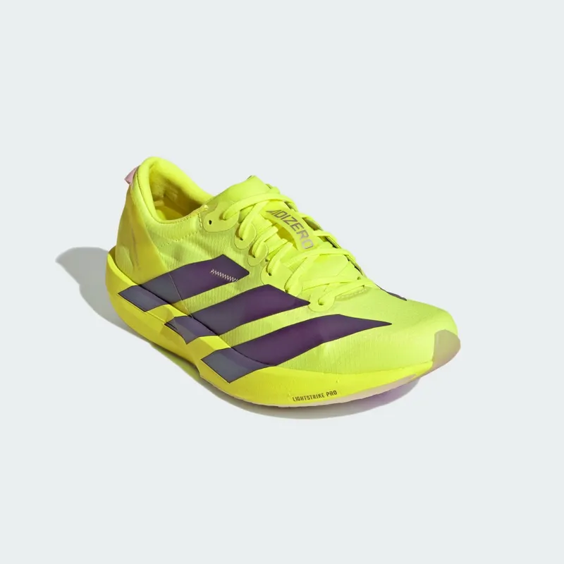 Adidas Adizero Adios 9 Running Shoes Solar Yellow / Aurora Plum / Powder Plum (JQ0778)