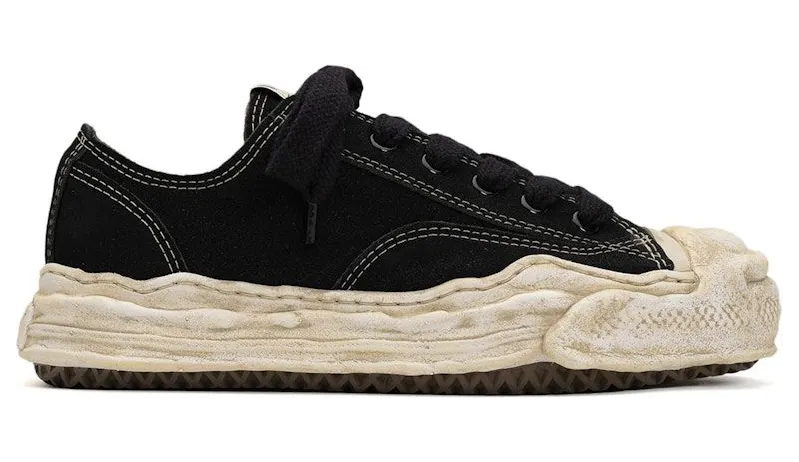 Maison Mihara Yasuhiro Hank OG Sole Suede Low Black White (A13FW732-BLKWHT)