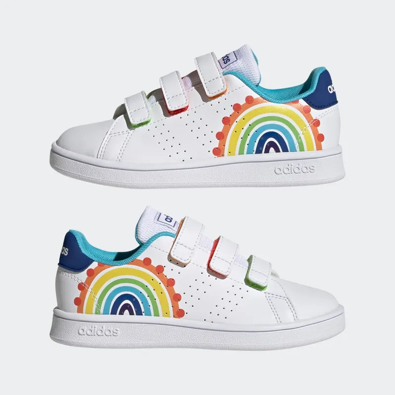 Adidas Advantage Lifestyle Court Hook-and-Loop Cloud White / Royal Blue / Bright Cyan (GV6821)
