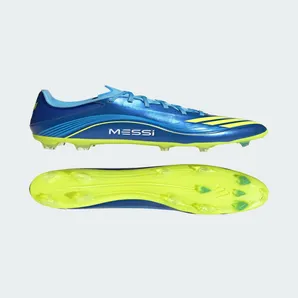 adidas F50 Messi League Firm/multi-ground Boots “Royal Blue / Solar Yellow / Semi Blue Burst” (JP7447)
