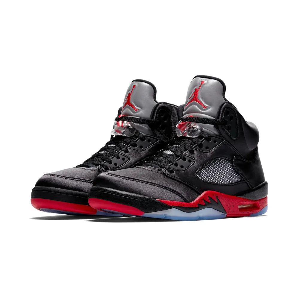 Jordan 5 Retro Satin Bred Black/University Red (136027-006)