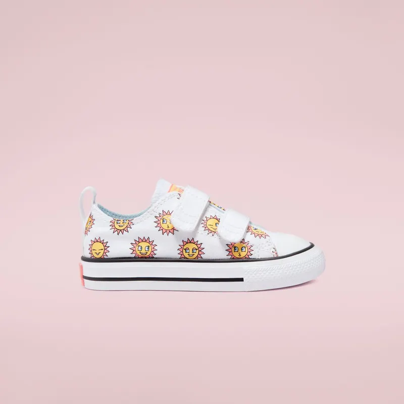 Converse Sun Graphic Easy-On Chuck Taylor All Star Low Top White/citron Pulse (770703C)