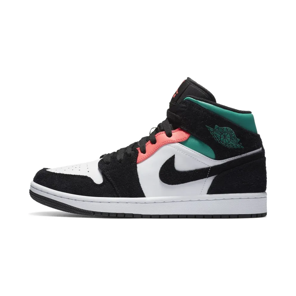 Jordan 1 Mid SE South Beach White/Black-Pink-Green (852542-116)