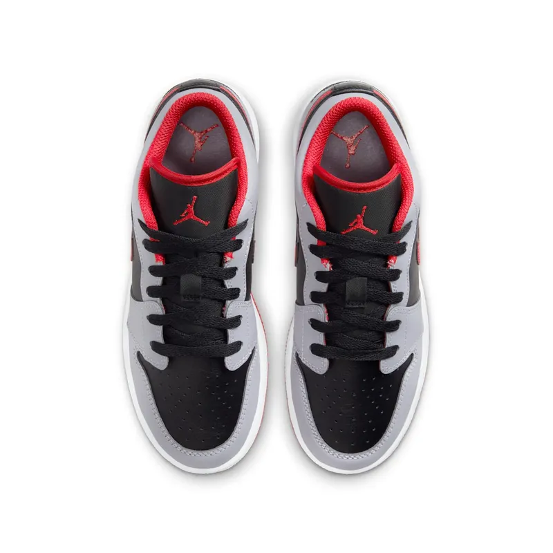Air Jordan 1 Low GS “Black / Fire Red” (553560-060)