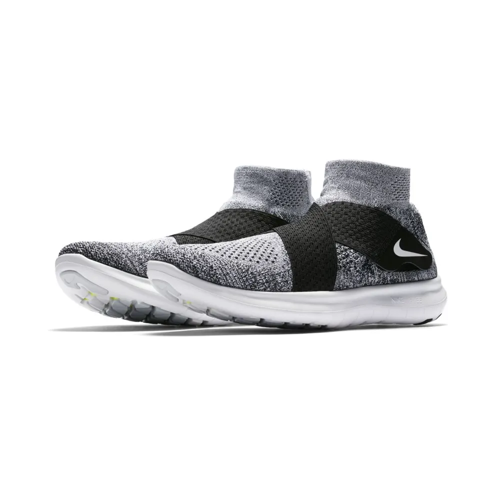 Nike Free RN Motion Flyknit 2017 Black White Black/White-Pure Platinum-Wolf Grey (880845-001)