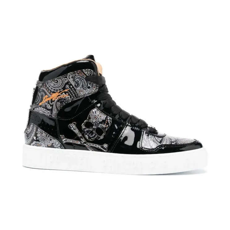 Philipp Plein Paisley High-Top-Sneakers “Black” (FACSWSC2697PLE077N)