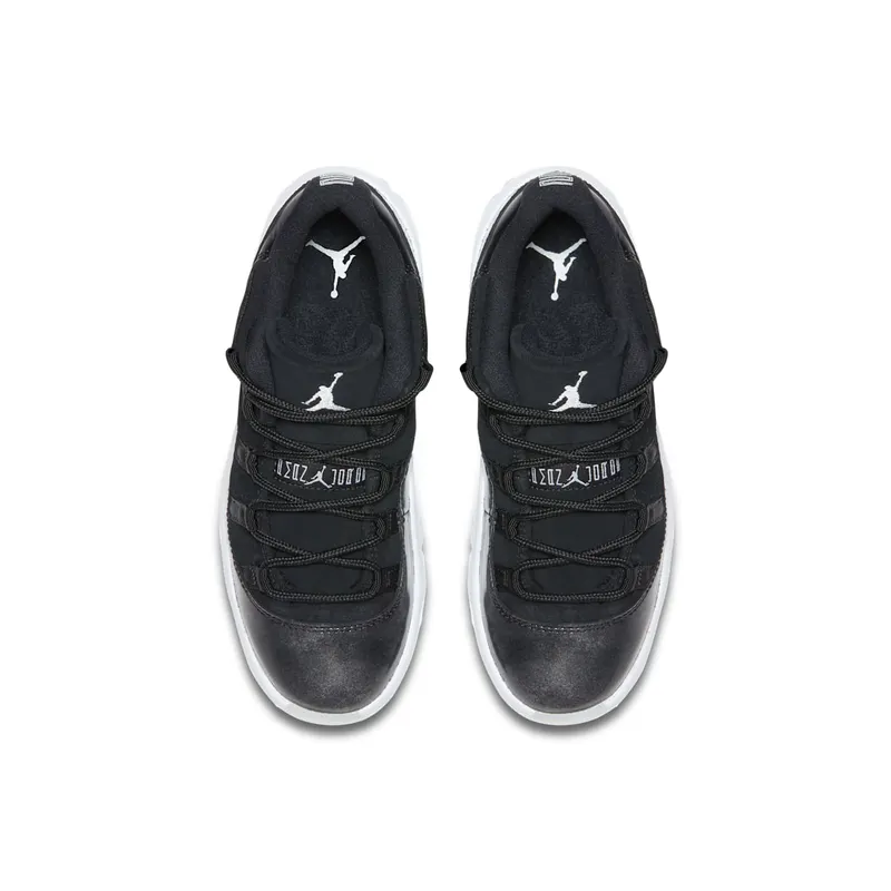 Jordan 11 Retro Low Barons (PS) Black/Metallic Silver-White (505835-010)