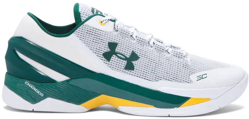 Under Armour UA Curry 2 Low Athletics White/Forest Green-Yellow (1264001-102)