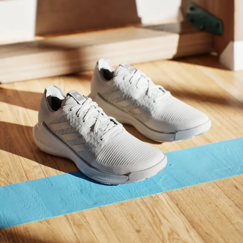 Adidas Crazyflight Volleyball Shoes Cloud White / Silver Metallic / Grey One (IG3970)