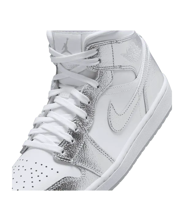 Jordan Air Jordan 1 Mid SE Metallic Silver Sneakers – Weiß (FN5031)