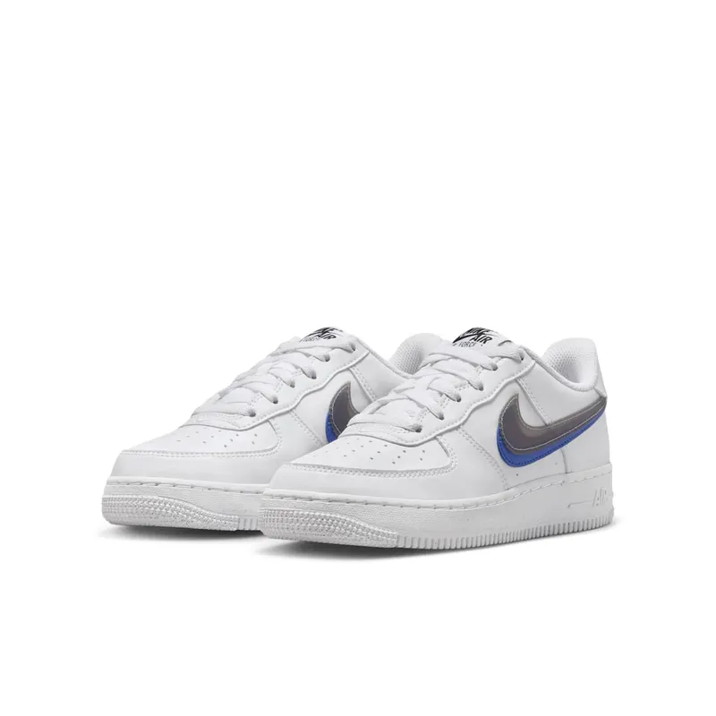 Nike Air Force 1 Low Impact Next Nature Double Swoosh White Black Blue (FD0688-100)