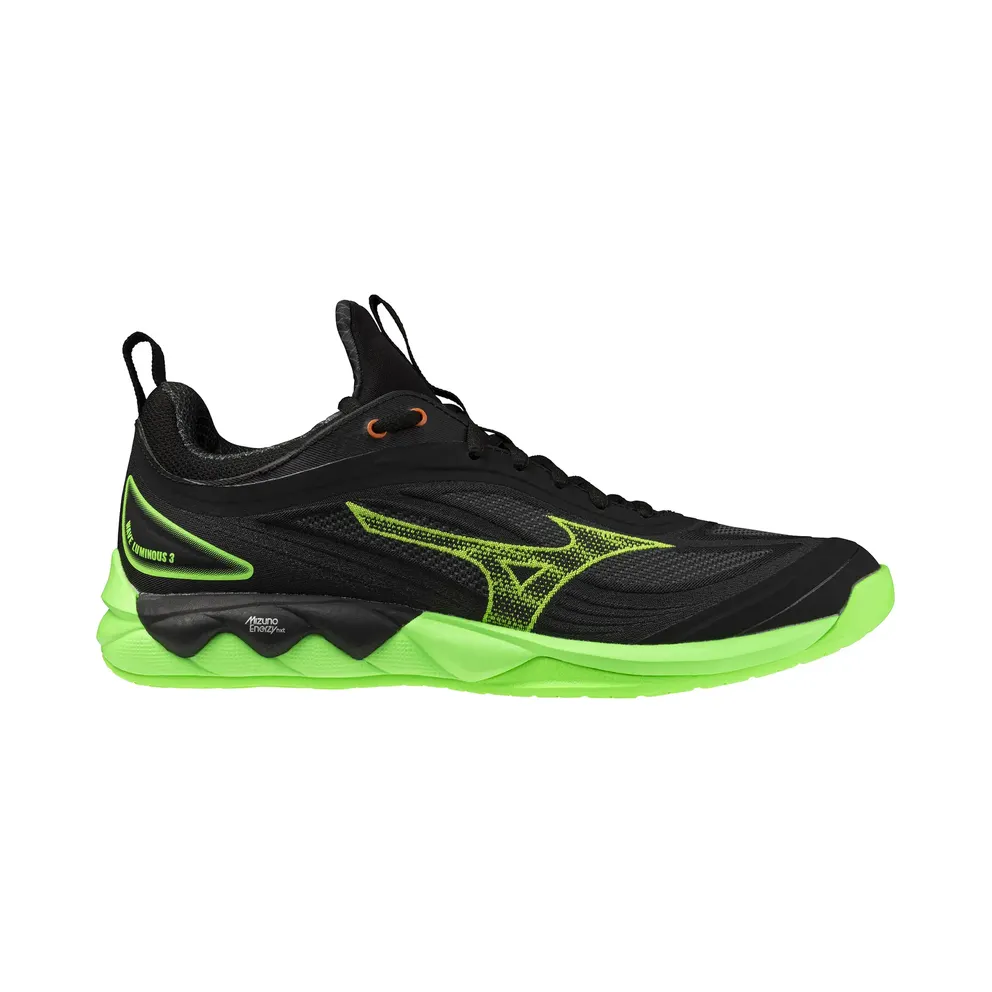 Mizuno Wave Luminous 3 Black Glowing Apple Mandarin Orange (V1GA242049)
