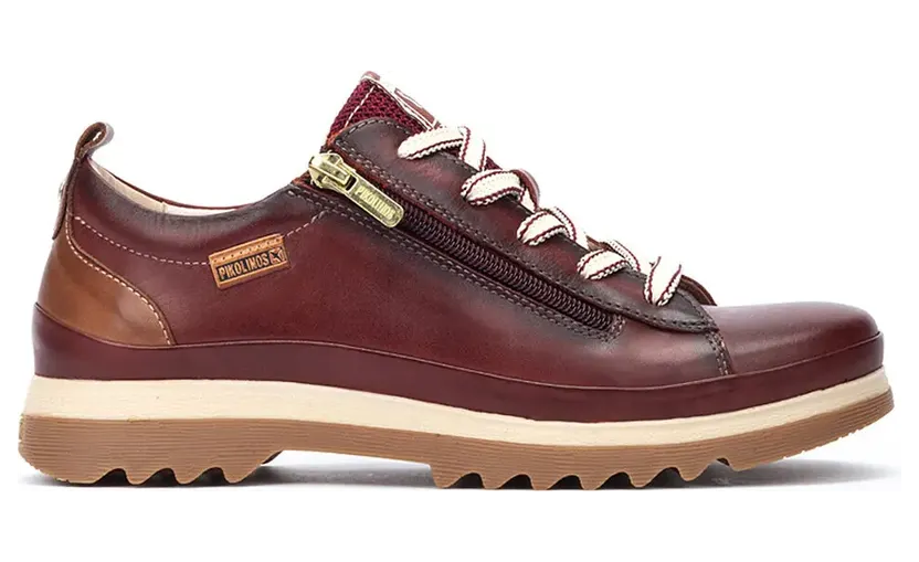 Pikolinos – Rode Lace-Zip Sneaker voor Vrouwen – Dames – Schoenen – Rood (W3W-6979-501)