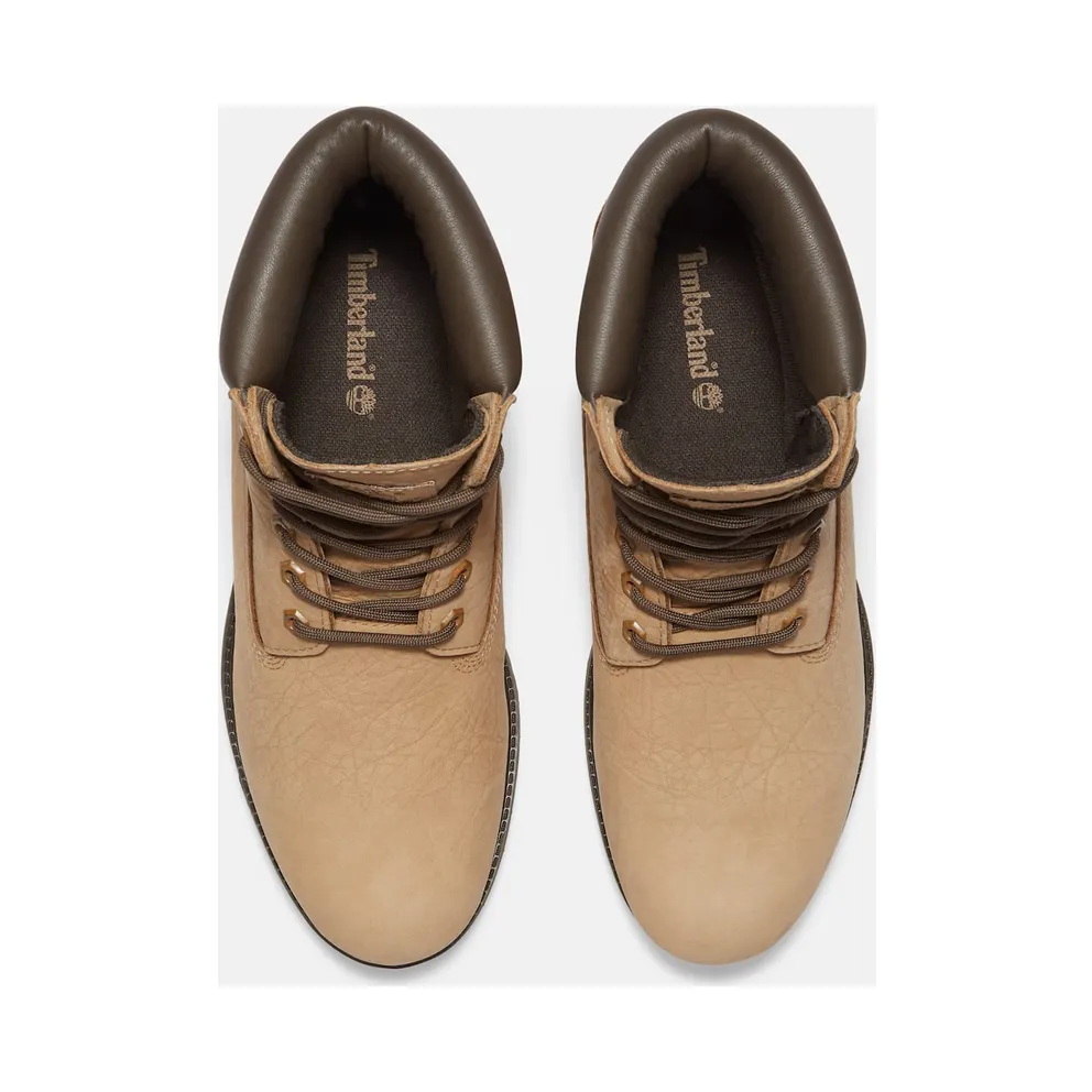 Timberland 6″ Premium Waterproof Boot Beige Nubuck Dark Brown (TB0A6G1R-AFH)