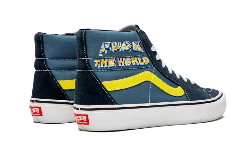 Vans Sk8-Hi Pro “Supreme – F*ck the World – Navy” (VN0A45JDSY2)