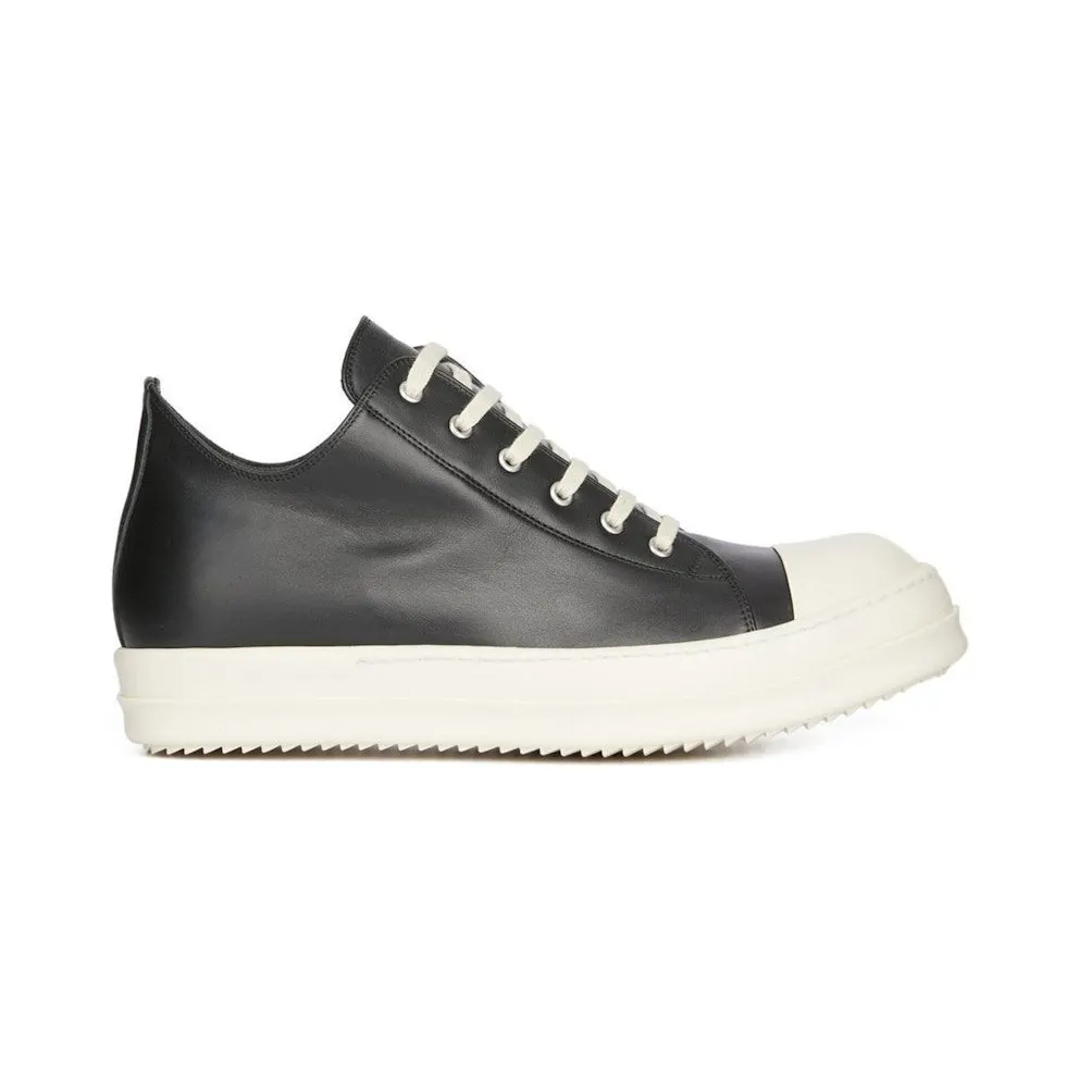 Rick Owens Concordians Low Sneaks Full Grain Cow Leather Black Milk (RU02E1891-LCO-911)