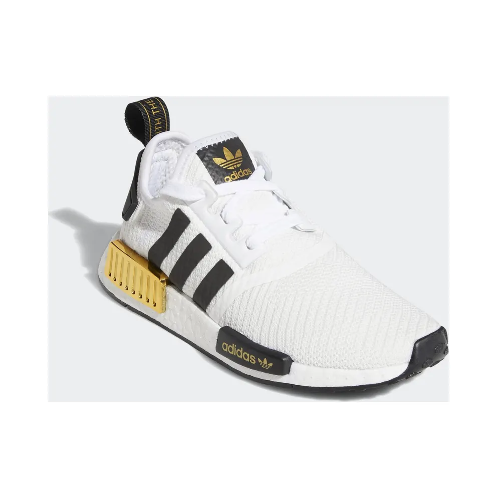 adidas NMD R1 White Black Gold Metallic (Youth) Cloud White/Core Black/Gold Metallic (EG5665)