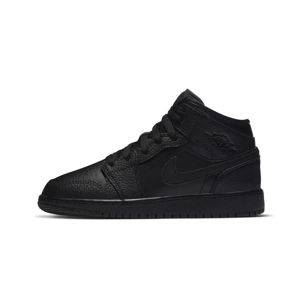 Air Jordan 1 Mid Older Kids’ Black (554725-091)