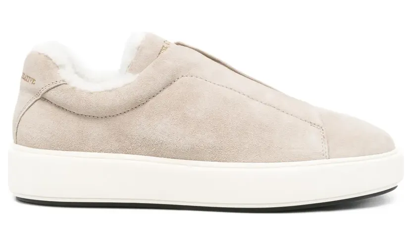 Officine Creative Slip-On-Sneakers mit Shearling Nude (OCDSLOU103LIC23E225)