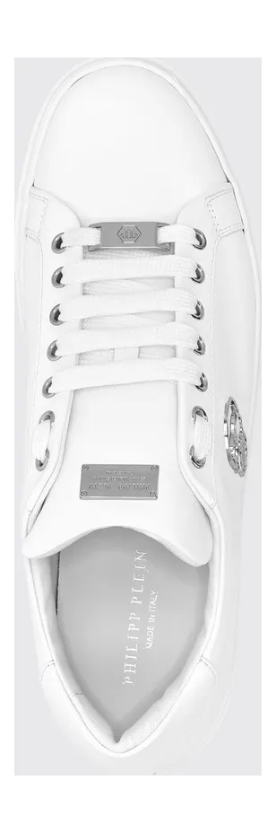 Philipp plein Skull Print Smooth Leather Low-Top Sneakers White (LADSUSC0789PLE005N01) (2)