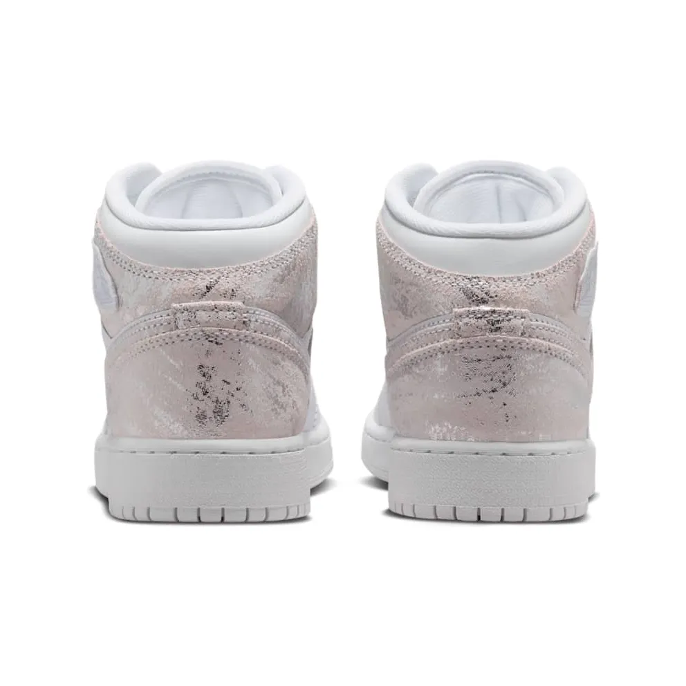 Jordan 1 Mid GS “White Field Silver” (IR2320-100)