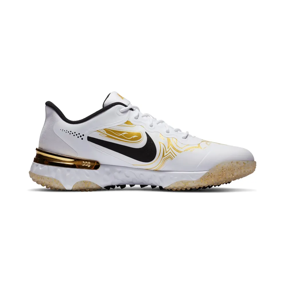 Nike Alpha Huarache Elite 3 Turf Premium White Metallic Vivid Gold White/Metallic Vivid Gold/Black (CV3561-101)