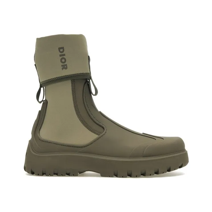 Dior Garden Ankle Boot Khaki Rubber (3BO308ZUR_H630)