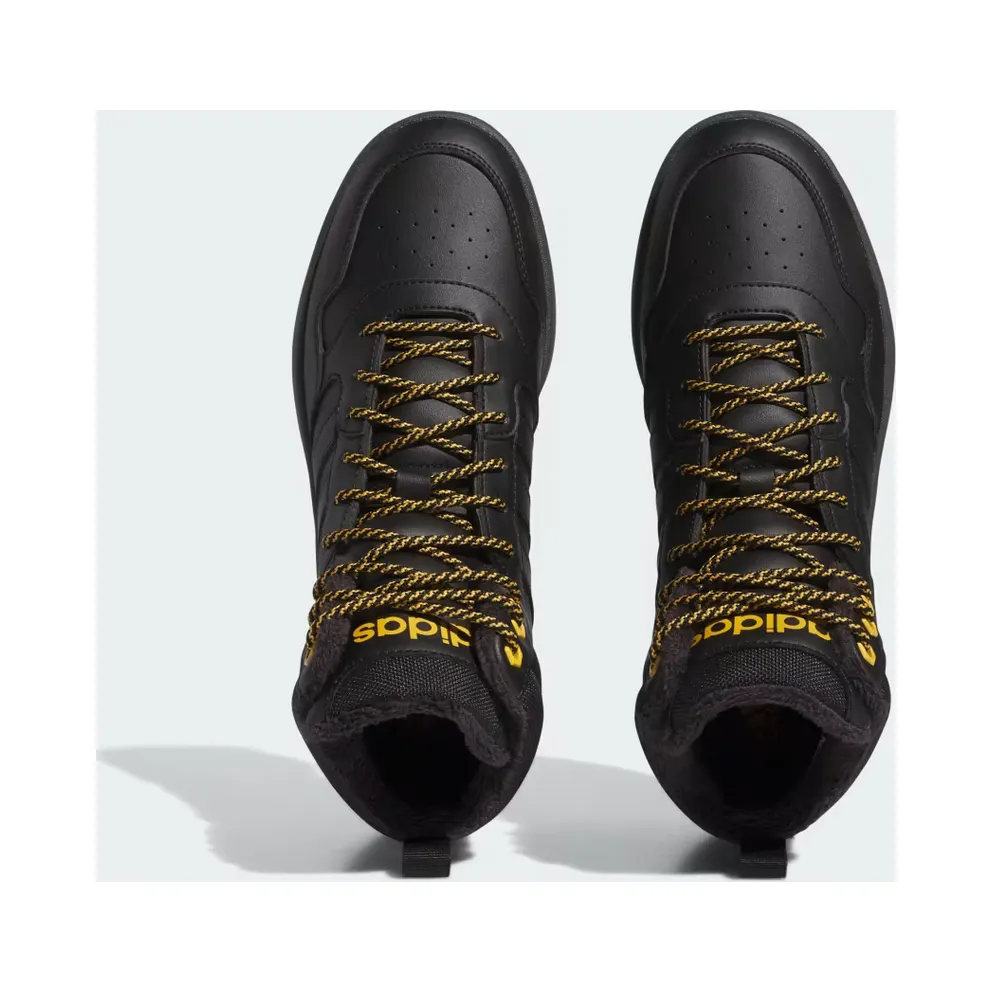 Adidas Hoops 3.0 Mid Lifestyle Basketball Classic Winter Shoes Core Black / Core Black / Preloved Yellow (IG7928)