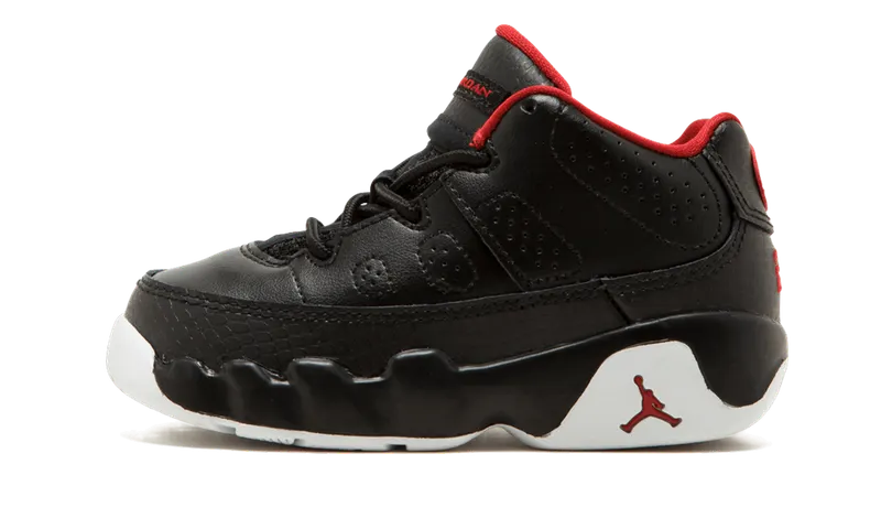 Jordan 9 Retro Low BT TD “BLACK / GYM RED / WHITE” (833906-001)
