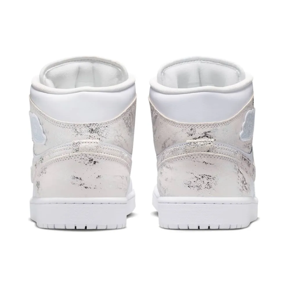 Jordan 1 Mid SE “Distressed White Field Silver” (IR2271-100)