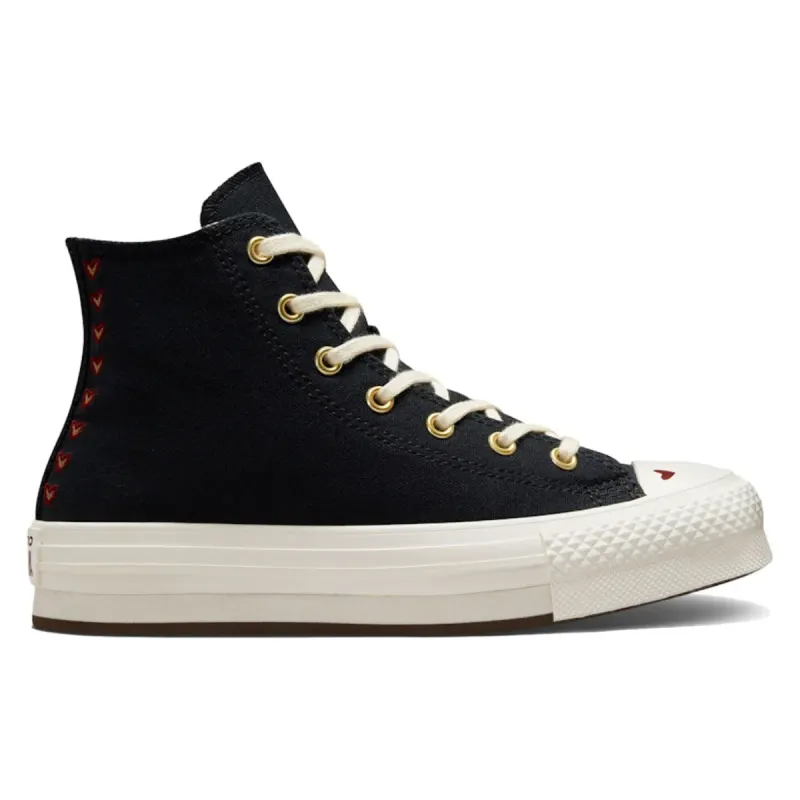 Converse Chuck Taylor All Star Lift Platform Hearts Black/egret/back Ally Brick