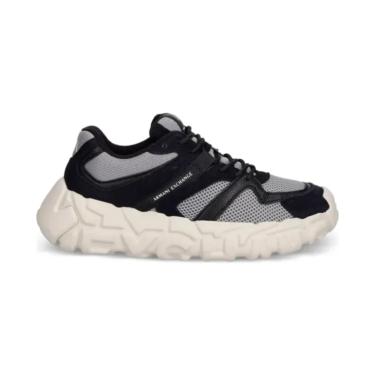 Armani Exchange met chunky zool en mesh vlakken “Blue” (XM002637AF21423)
