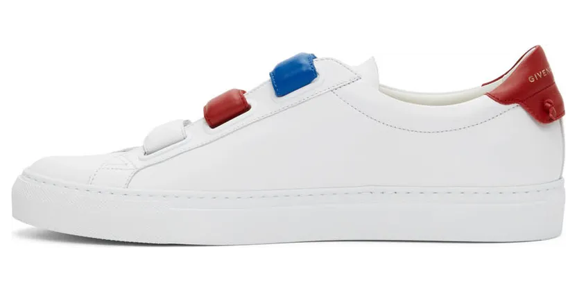 Givenchy White & Red Velcro Urban Knots Sneakers (BH002GH0NR) (3)