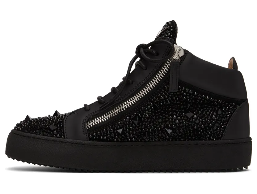 Giuseppe Zanotti Black Camoscio Sneakers (RU20020-X1375) (3)