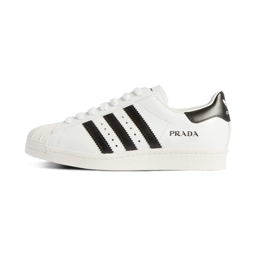 adidas Originals White and Black Prada Edition Superstar Sneakers (FW6680)