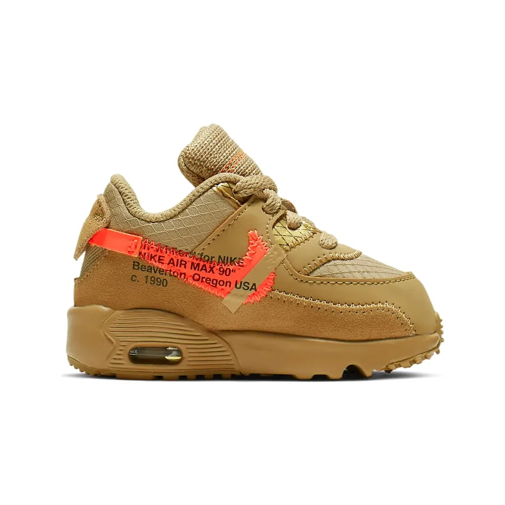 Nike Air Max 90 OFF-WHITE Desert Ore (TD) Desert Ore/Desert Ore-Hyper Jade-Bright Mango (BV0852-200)