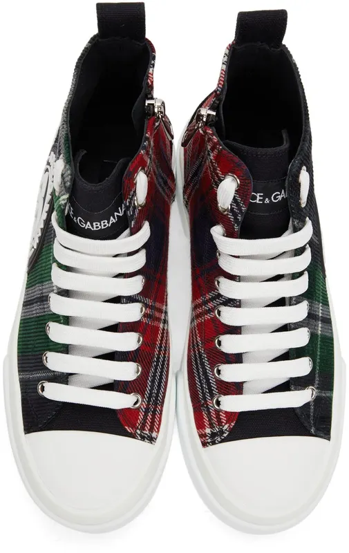 Dolce & Gabbana Portofino Light Two-Tone Mid-Top Sneakers (CS1889-AO789)