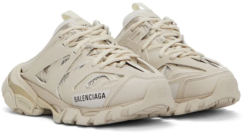 Balenciaga Beige Track Mules (653813 W3DA3)
