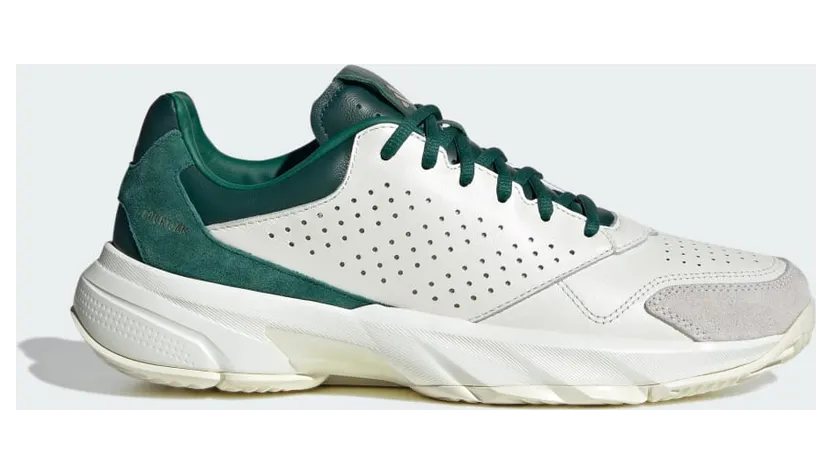 Adidas Courtjam Control 3 Premium Tennisschoenen Core White / Core White / Collegiate Green (JI4236)
