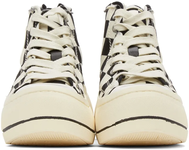 R13 Black & Off-White Check Kurt High-Top (R13S5029-S023A)