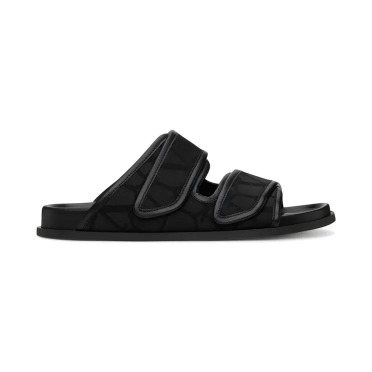 Valentino Garavani Toile Iconographe Sandals Black (4Y2S0H86 IDQ 0NO)
