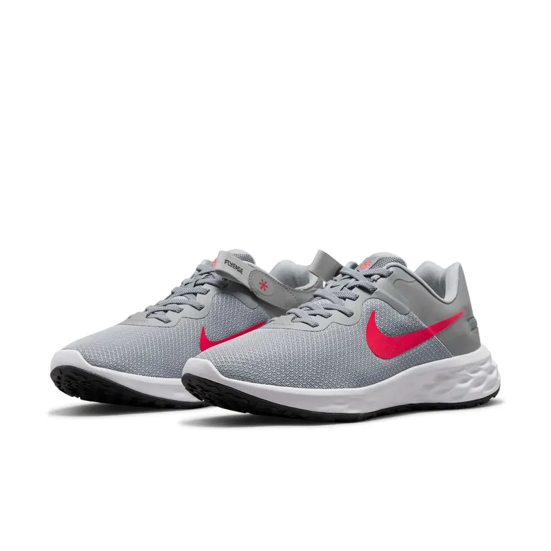 Nike Revolution 6 FlyEase Next Nature Easy On/Off Road Running Grey 50% Sustainable Materials (DC8992-004)