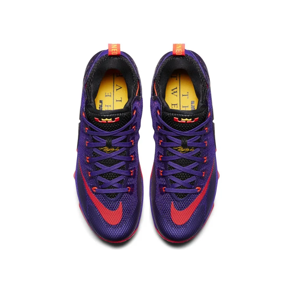 Nike LeBron 12 Low Court Purple Court Purple/Bright Crimson-Cave Purple-Laser Orange (724557-565)