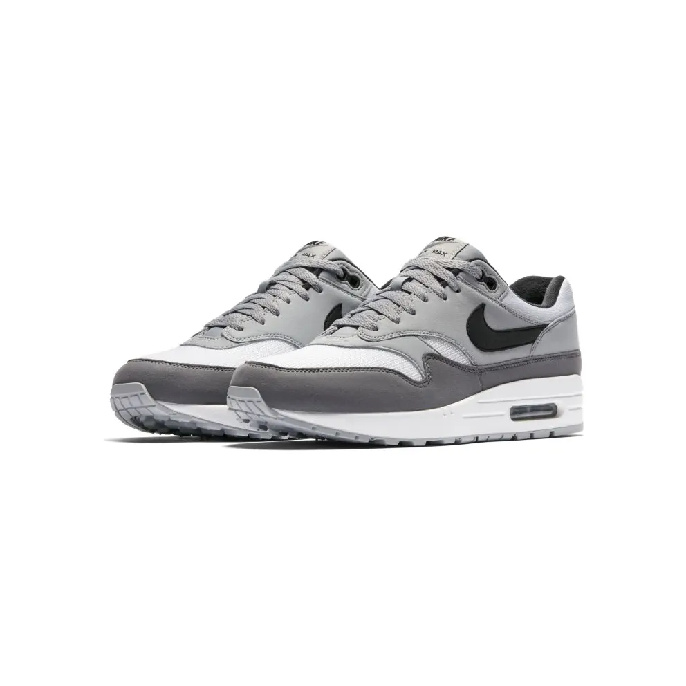 Nike Air Max 1 White Black Wolf Grey White/Black-Wolf Grey-Gunsmoke (AH8145-101)