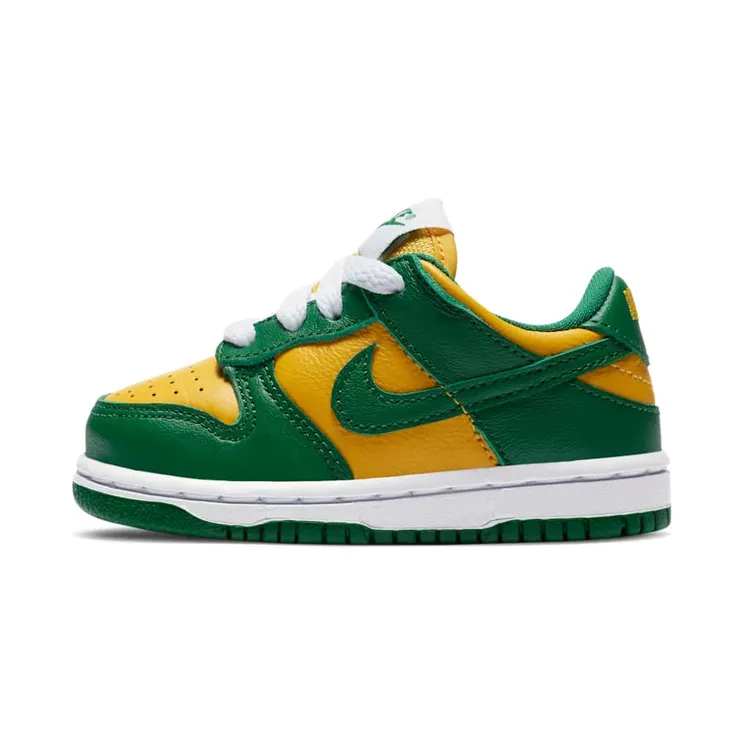 Nike Dunk Low Brazil 2020 (TD) “Varsity Maize / White / Pine Green” (CW7375-700)