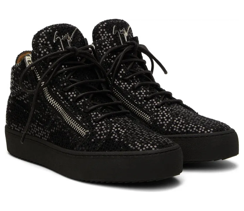 Giuseppe Zanotti Black & Gold Kriss Sneakers (RU20010-X1374) (4)