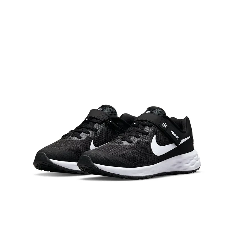 Nike Revolution 6 FlyEase Older Kids’ Easy On/Off Road Running Black 50% Sustainable Materials (DD1113-003)