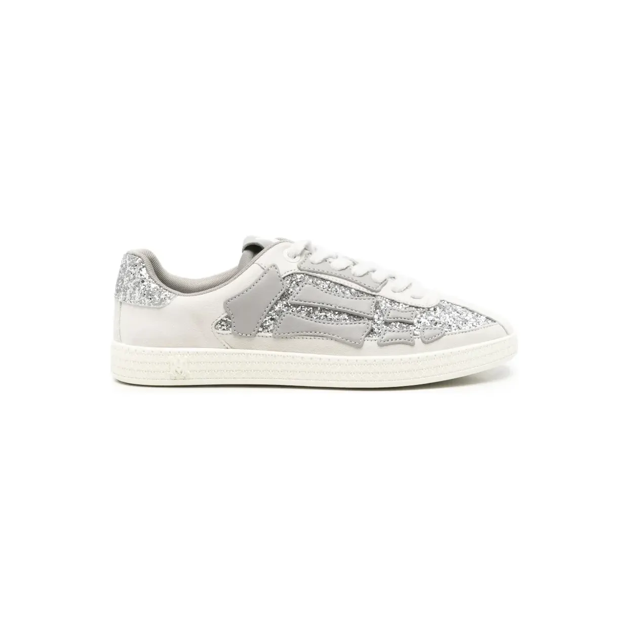 AMIRI Pacific Bones glitter-embellished sneakers – Beige (AW426SN01500CS)