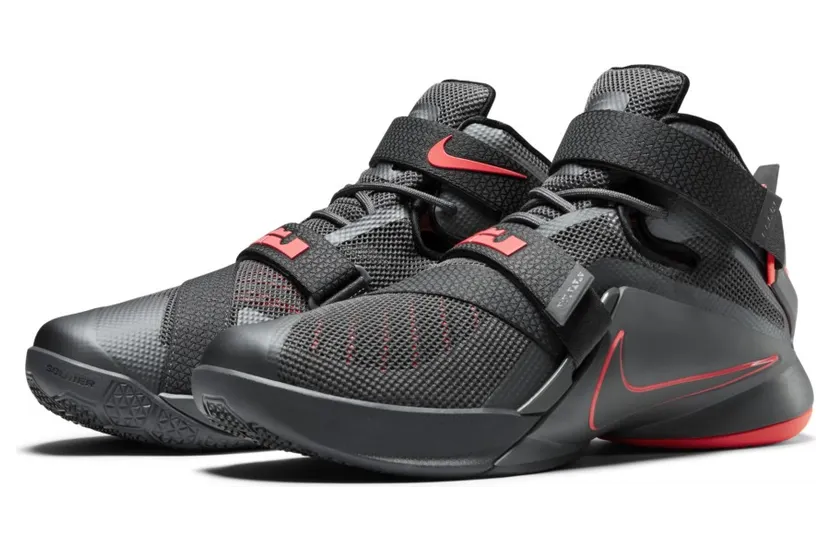 LeBron Soldier 9 Dark Grey/Black-Hot Lava (749490-008)
