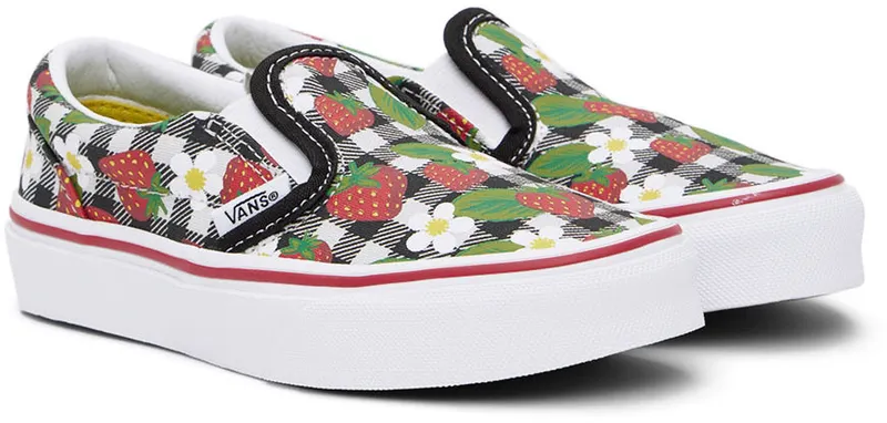 Vans Kids Multicolor Gingham Classic Slip-On Little Kids Sneakers (VN0A7Q5GARU1)